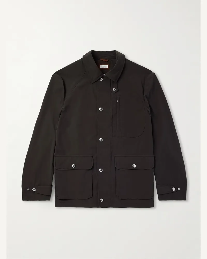 Brunello Cucinelli Jacke aus Baumwolle Braun