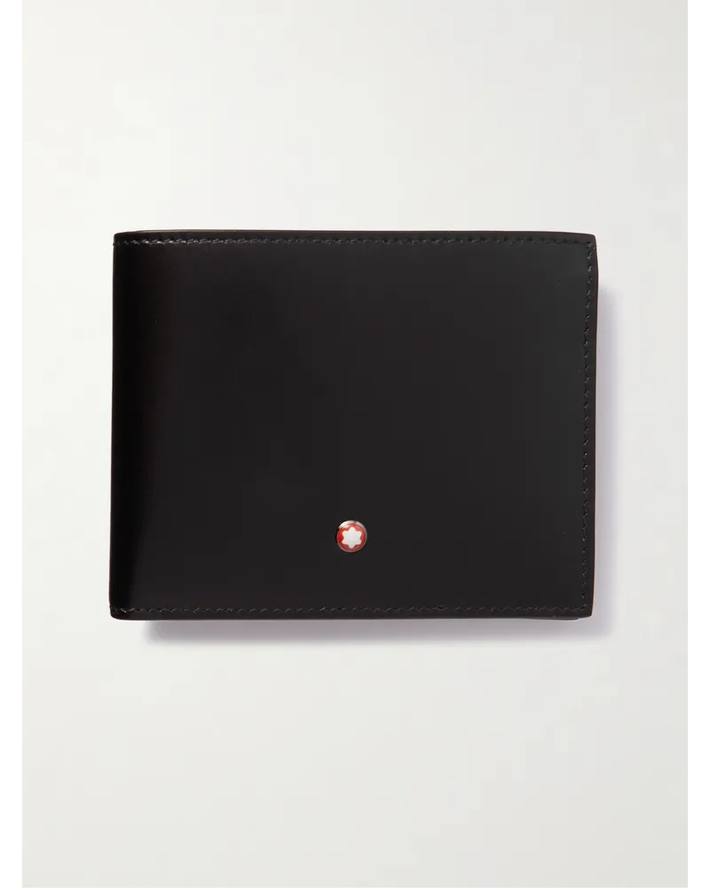 Montblanc Meisterstück aufklappbares Portemonnaie aus Leder Schwarz