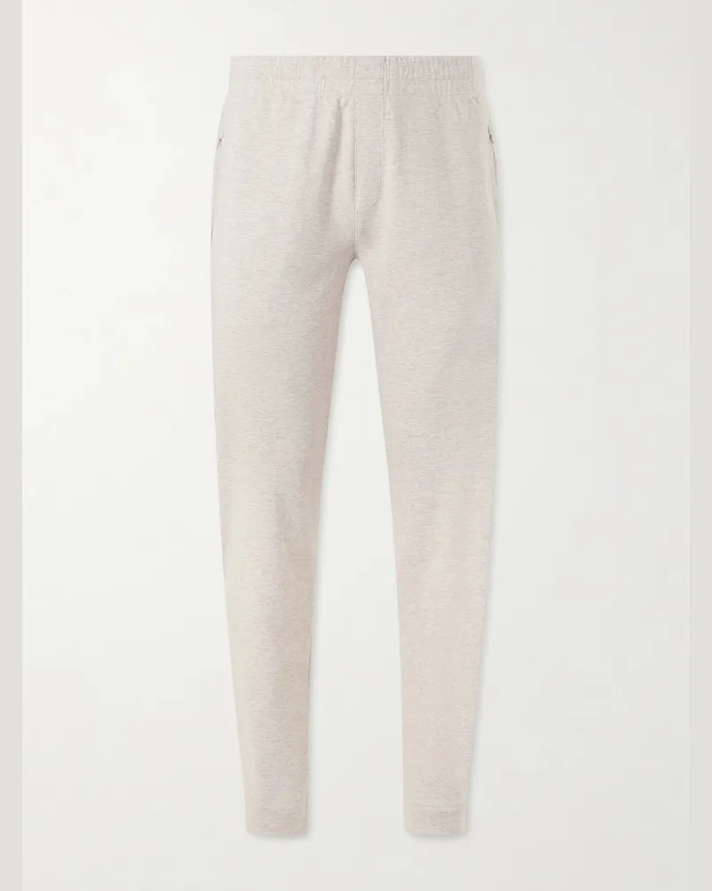 Orlebar Brown Struma Tapered Cotton-Blend Jersey Sweatpants Neutrals