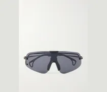 Massimo Osti Studio Aiko Laufsport-Sonnenbrille mit D-Rahmen aus Titan