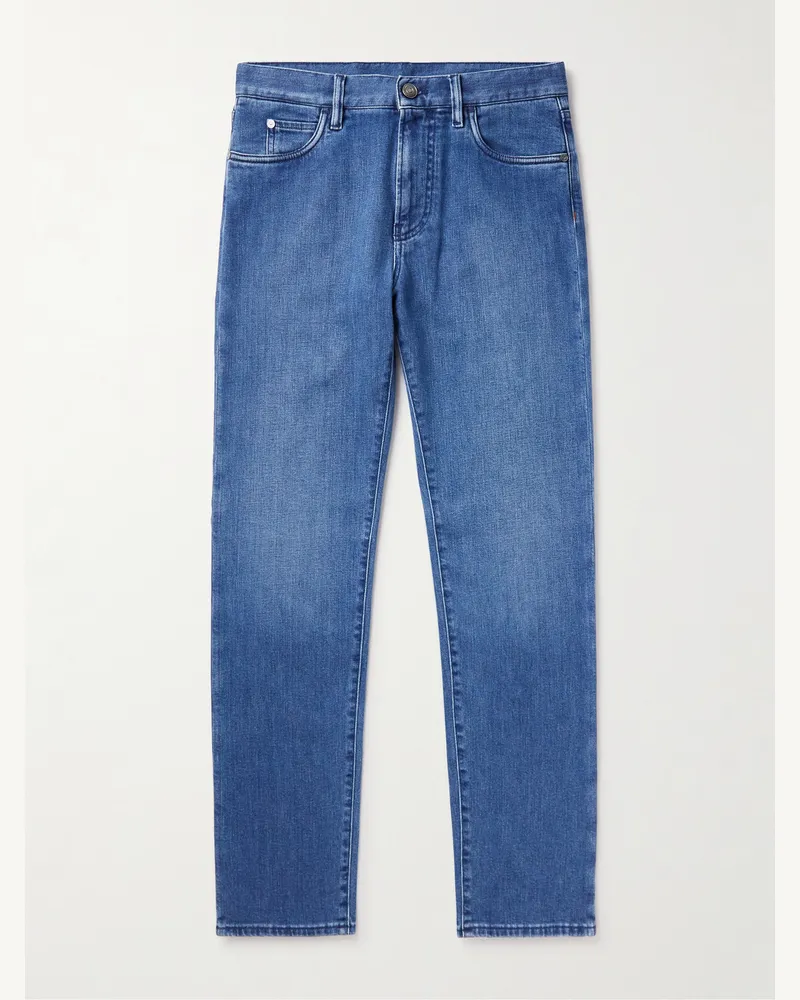 Loro Piana Gerade geschnittene Jeans Blau