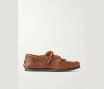 Italian Blucher Leather Boat Shoes