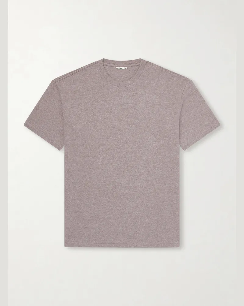 AURALEE Cotton-Jersey T-Shirt Brown