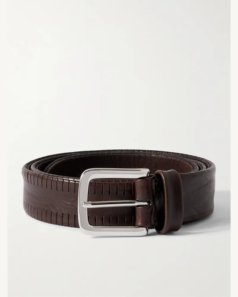 Anderson's Gürtel aus strukturiertem Leder, 3 cm Braun