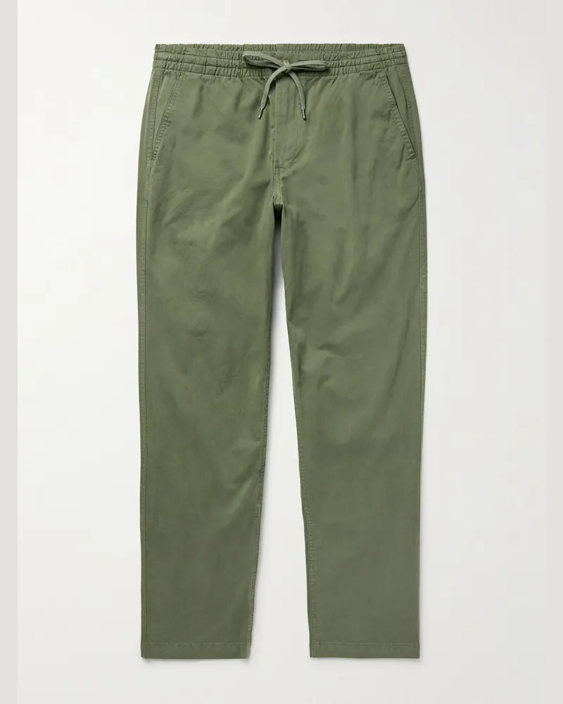 Ralph Lauren Prepster schmal zulaufende Hose aus Twill aus einer Baumwollmischung mit Kordelzugbund Grün