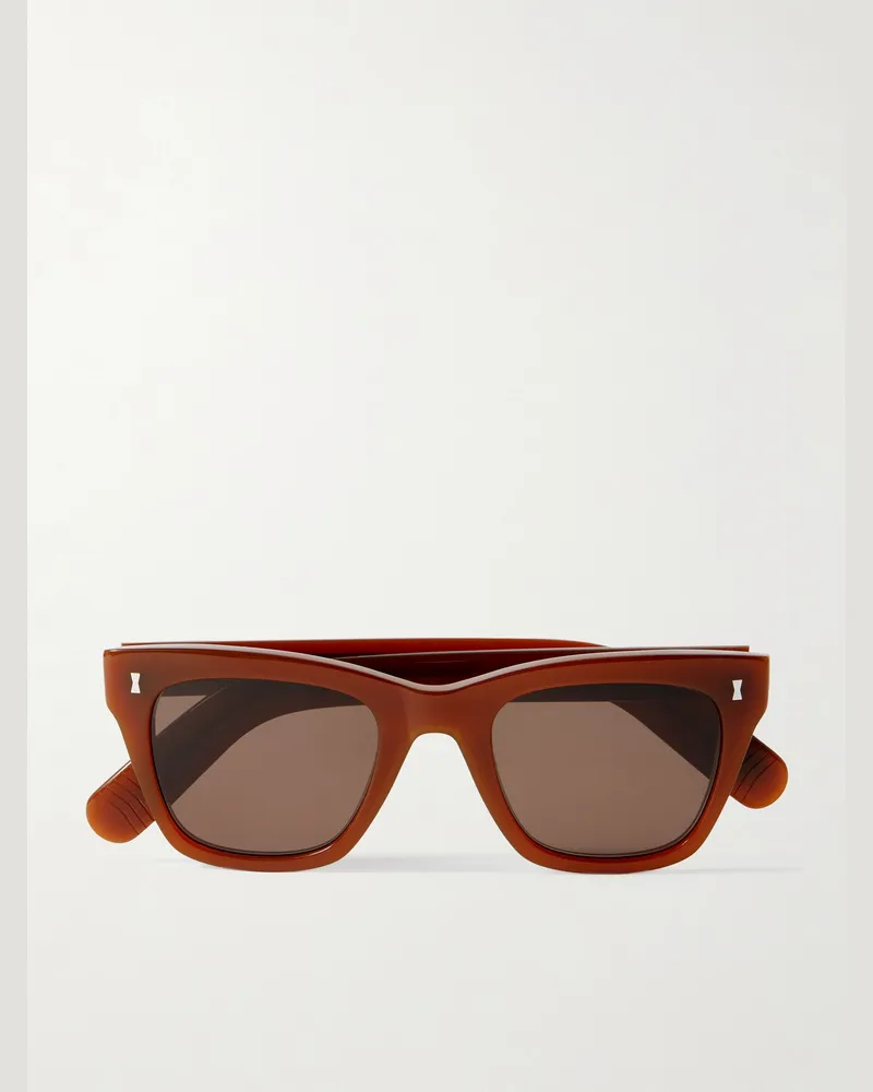 MR P. Cubitts Compton D-Frame Acetate Sunglasses Brown