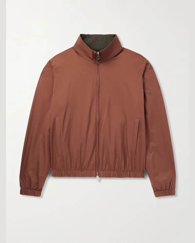 Loro Piana Wendbare Bomberjacke aus Windmate®-Storm-System®-Shell und Kaschmir Braun