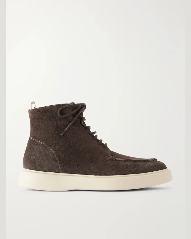 Officine Creative Italia Frame 004 Suede Lace-Up Boots Brown