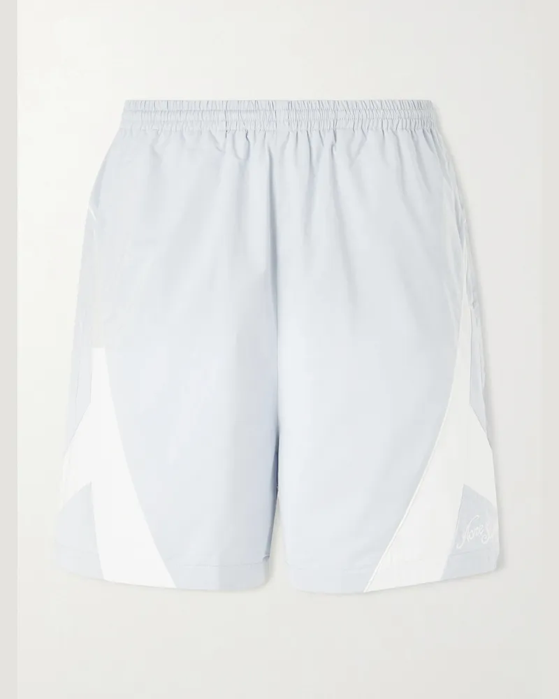 Acne Studios Rofit Logo-Embroidered Shell Shorts Blue