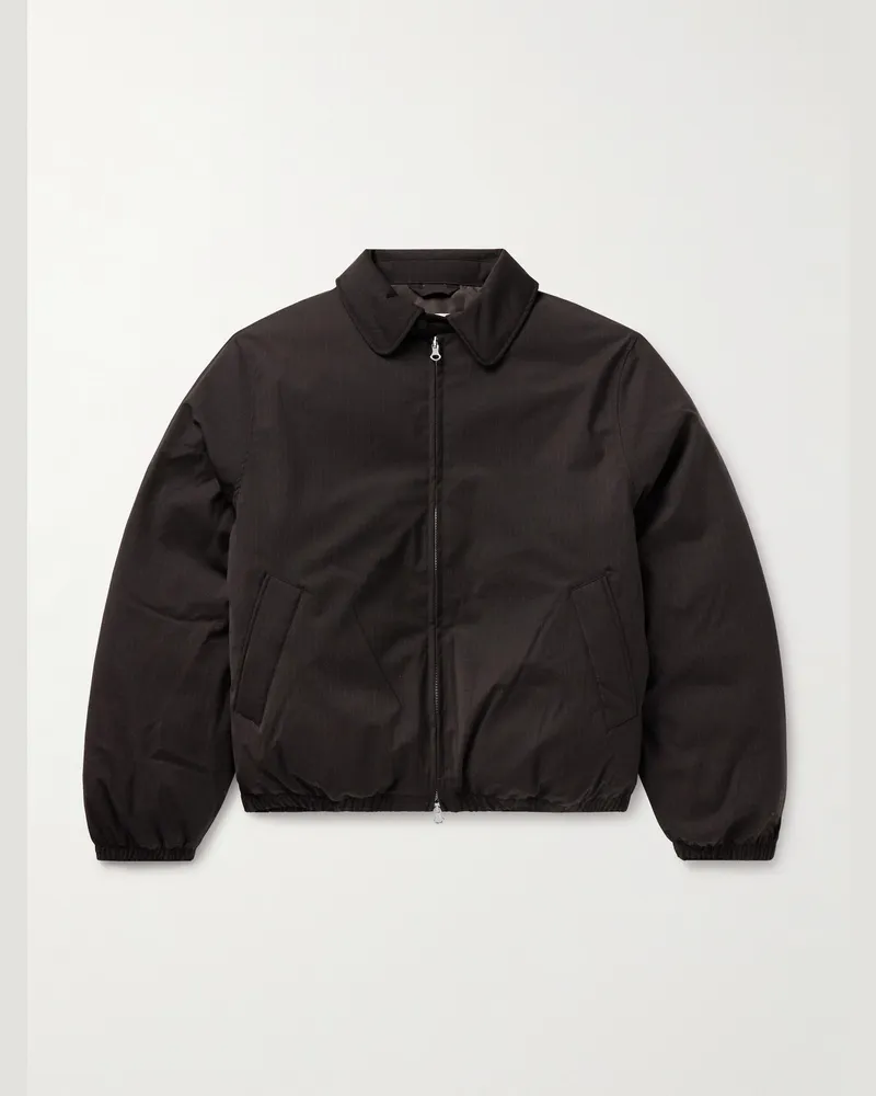 Our Legacy Avenue Blouson aus Shell mit Nadelstreifen und Daunenfüllung Braun