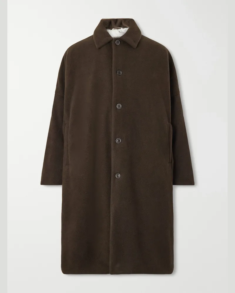 Casey Casey Big Blobby Brushed Cashmere Coat Brown