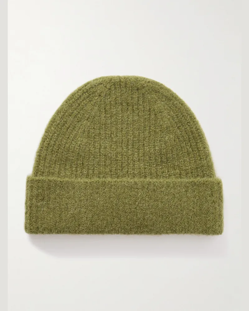 NN 07 Boris 60012 Ribbed Alpaca-Blend Beanie Green