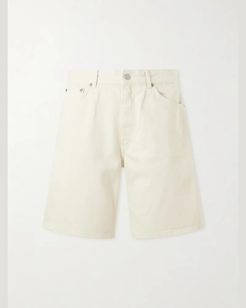 NN 07 Otis Straight-Leg Organic Denim Shorts Neutrals