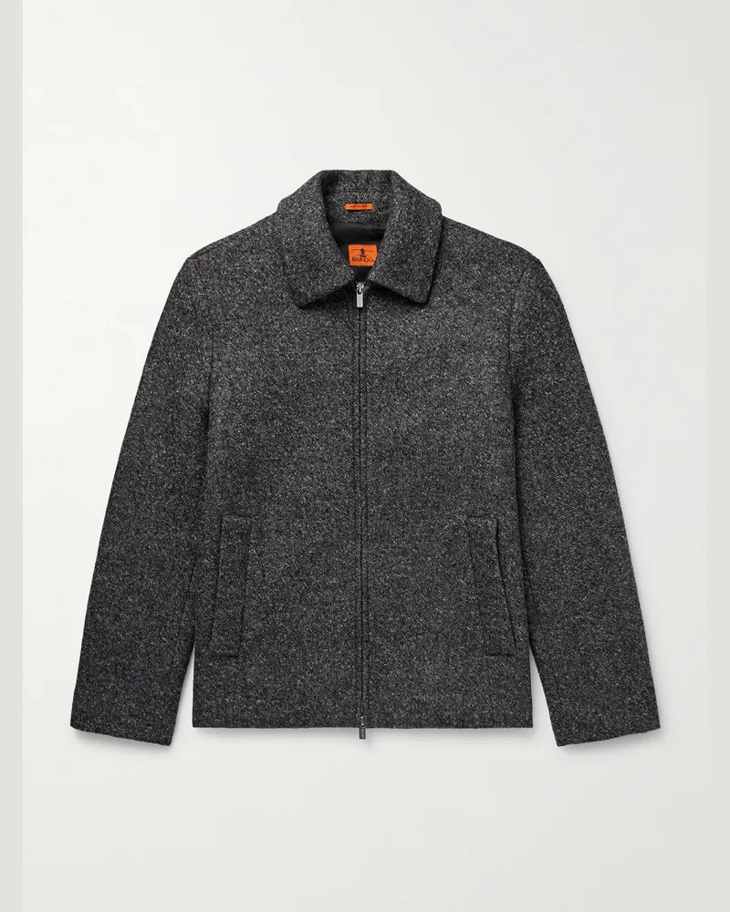 BARENA Schmal geschnittener Blouson aus einer Schurwollmischung Grau