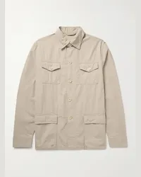 Sid Mashburn Hemdjacke aus Baumwoll-Seersucker Neutral