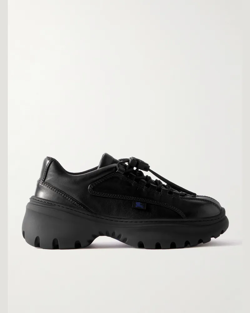 Burberry Sneakers aus Leder Schwarz