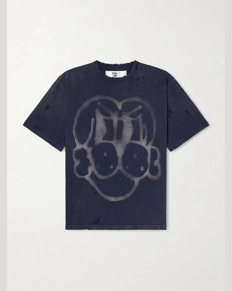 Neighborhood Chito Savage T-Shirt aus Baumwoll-Jersey Blau