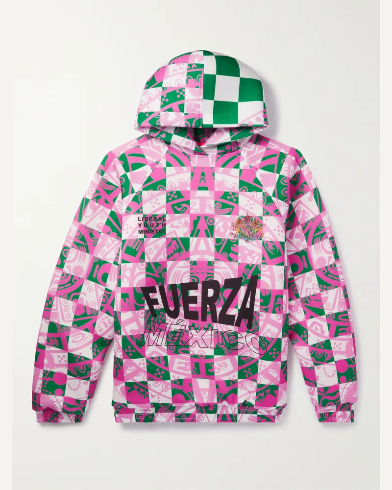 Liberal Youth Ministry Hoodie aus bedrucktem Jersey Pink