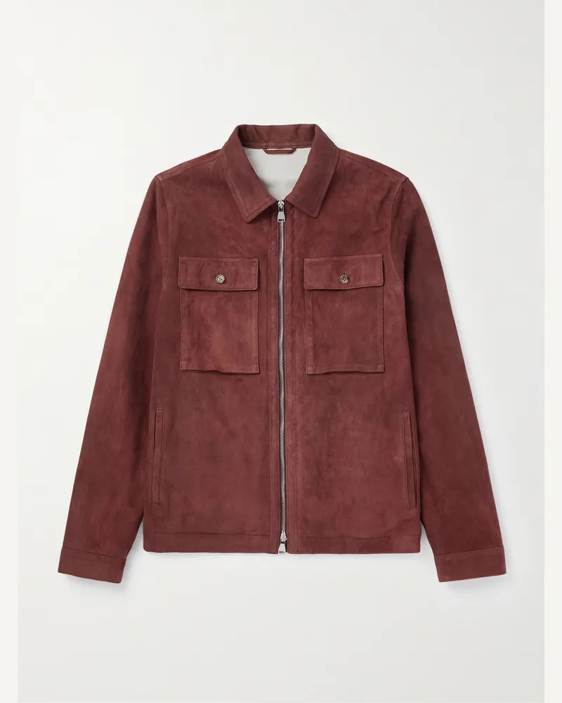 Valstar Jamie Hemdjacke aus Veloursleder Rot