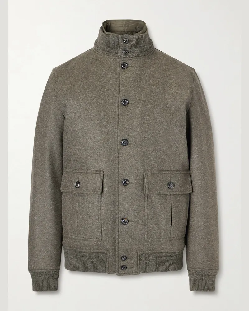 Valstar ino Wool-Blend Jacket with Detachable Shell Gilet Green