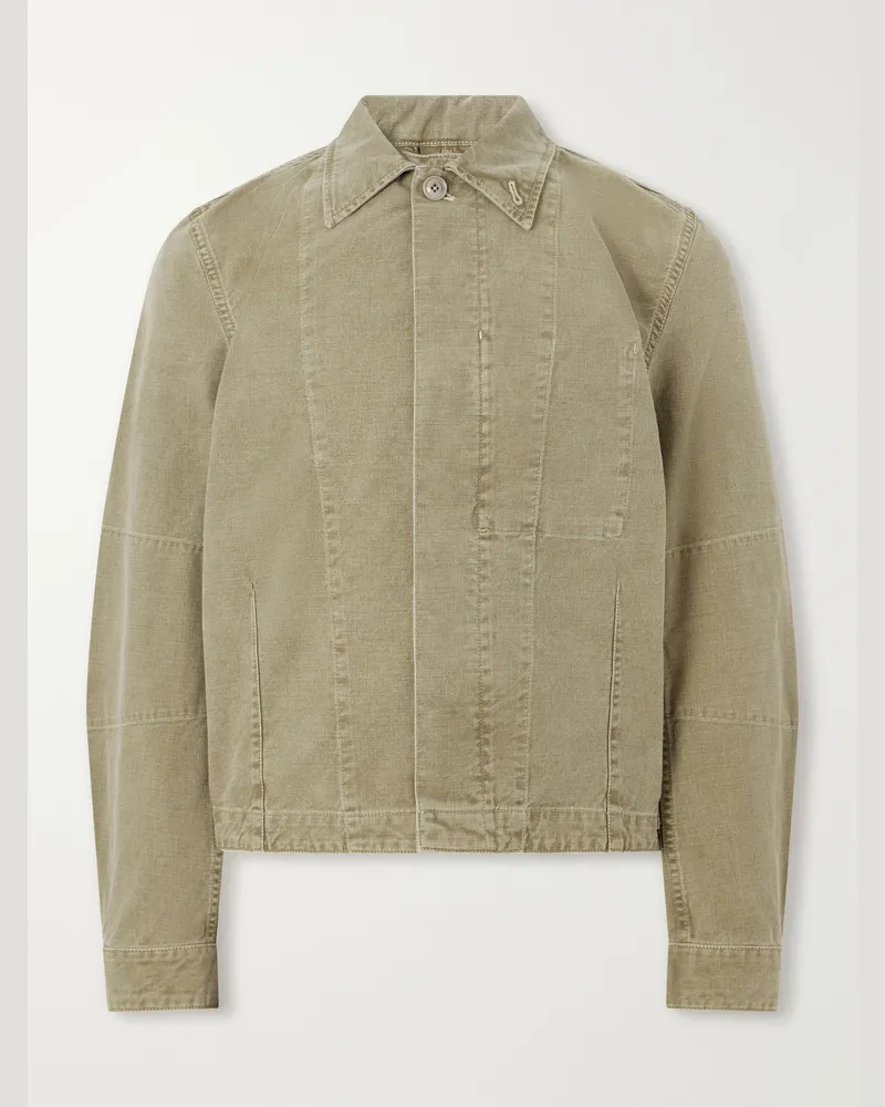 Our Legacy Machine Pigment-Dyed Cotton-Twill Jacket Green