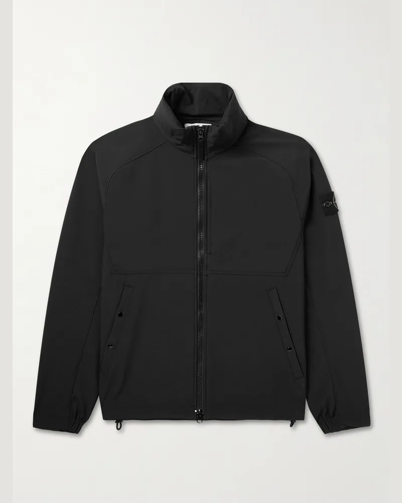 Stone Island Jacke aus Neopren mit Logoapplikation Schwarz