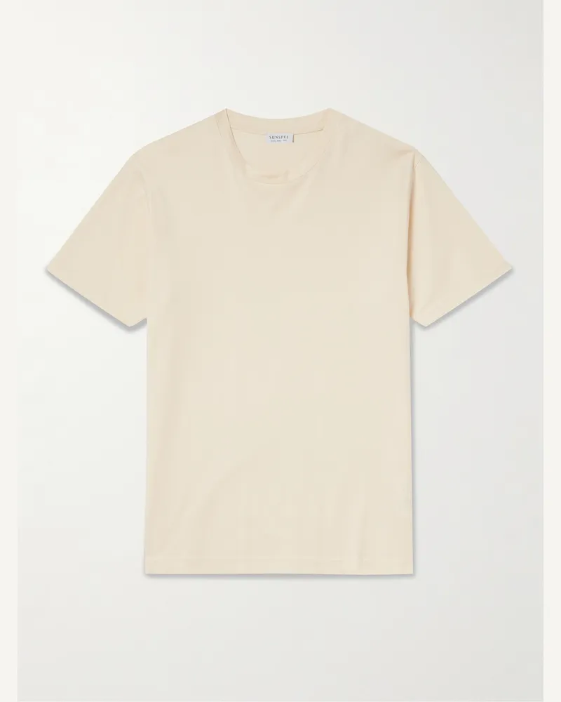 Sunspel Riviera T-Shirt aus Baumwoll-Jersey Neutral