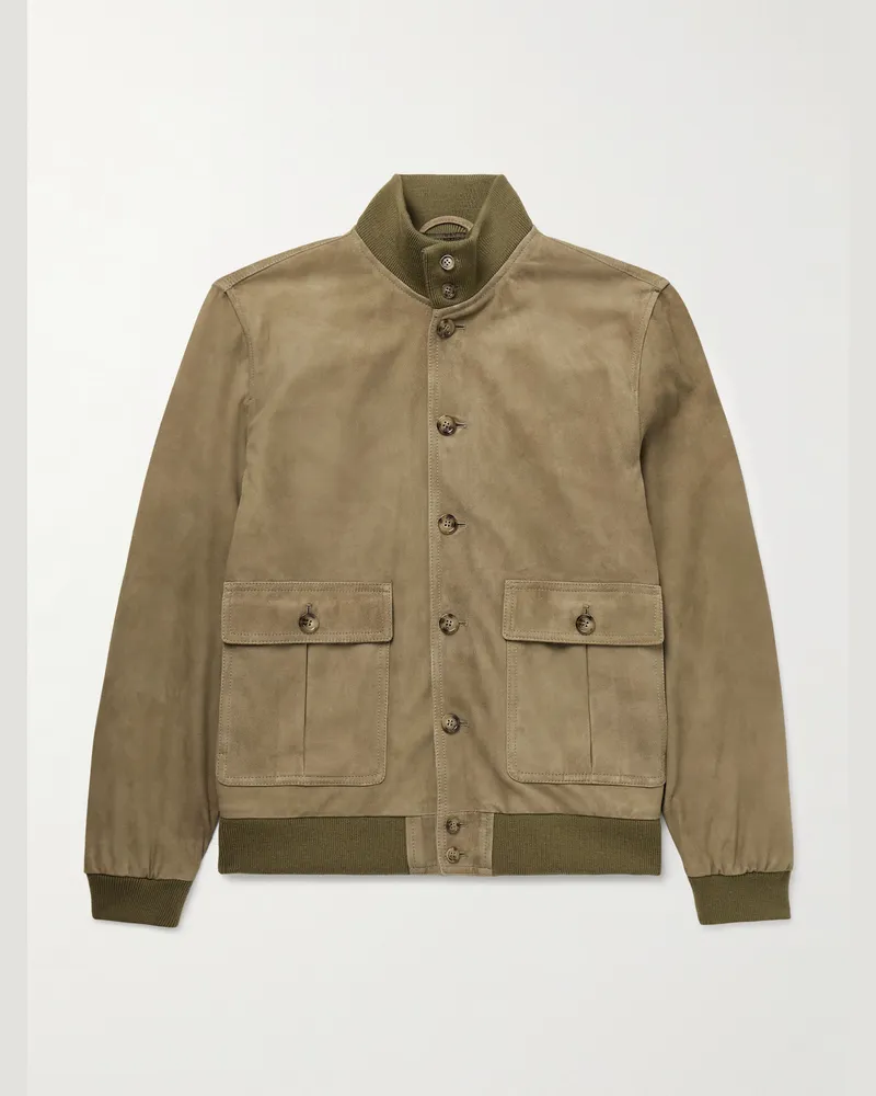 Valstar ino Jacke aus Veloursleder Grün