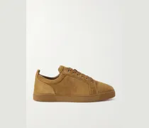 Louis Junior Grosgrain-Trimmed Suede Sneakers