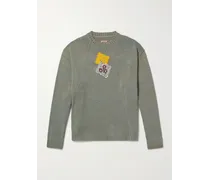 Peckish Rainbowy Pullover aus einer Baumwollmischung mit Intarsienmotiv