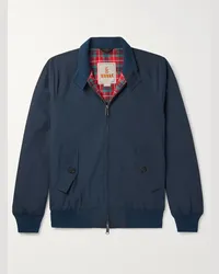 Baracuta G9 Harrington-Jacke aus einer Baumwollmischung Blau