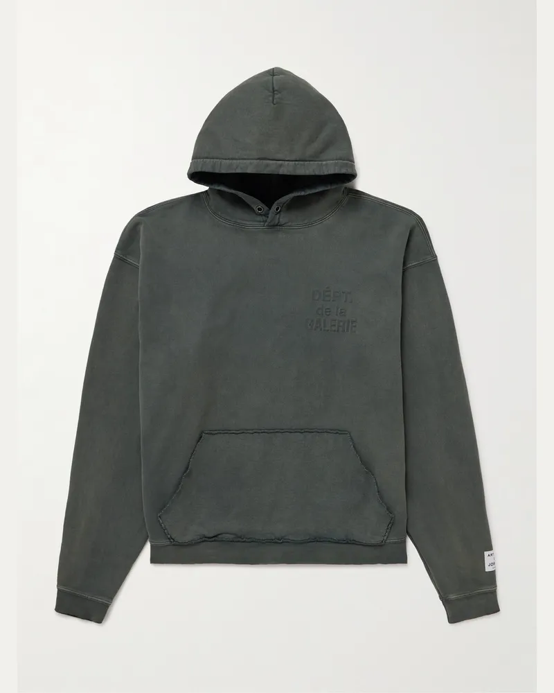 GALLERY DEPT. Oversized-Hoodie aus Baumwoll-Jersey mit Logoprägung Grau