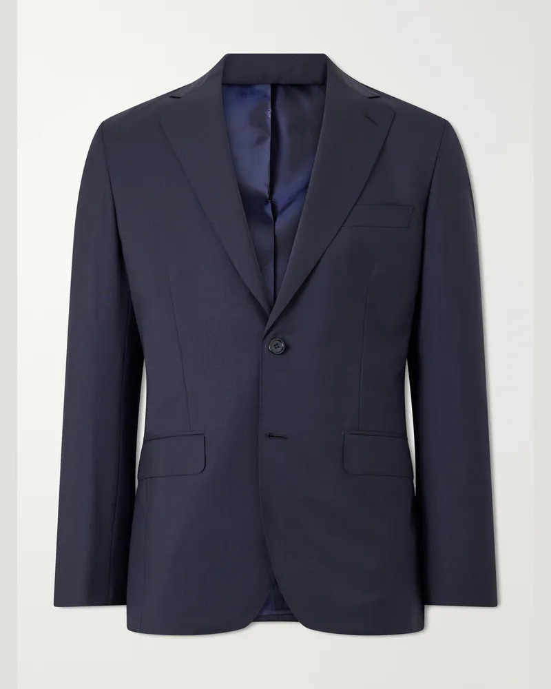 Brioni Plume Wool and Mohair-Blend Suit Jacket Blue