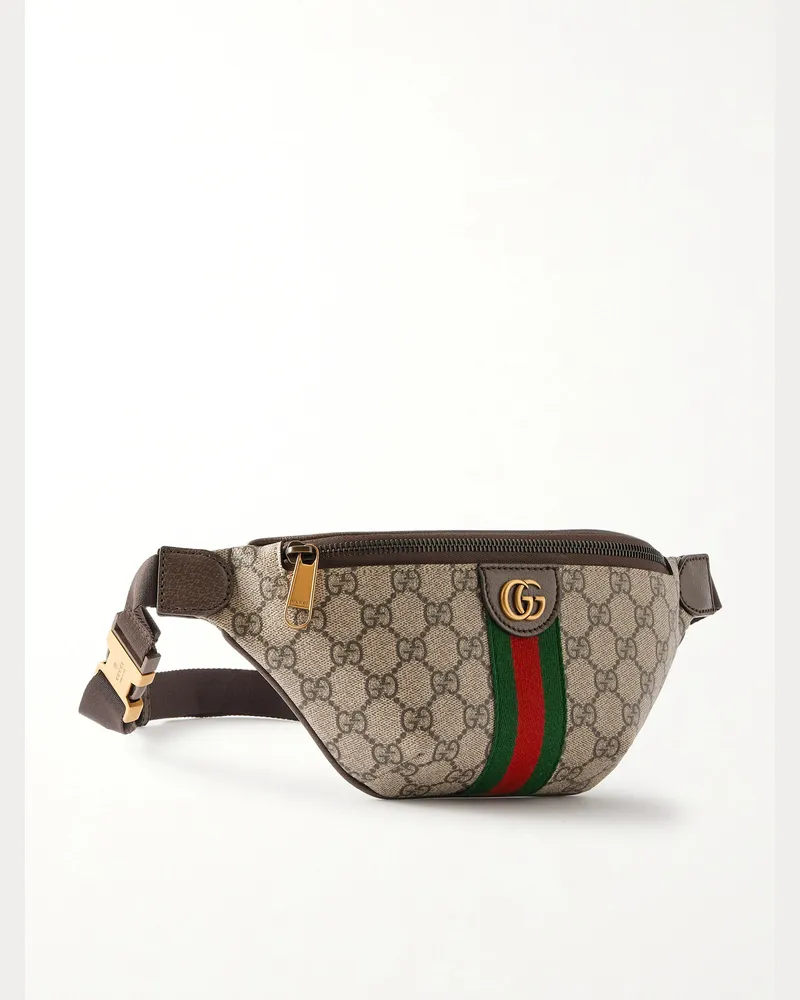Gucci Ophidia Canvas Belt Bag Neutrals