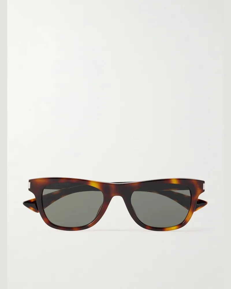 Saint Laurent Square-Frame Tortoiseshell Acetate Sunglasses Tortoiseshell