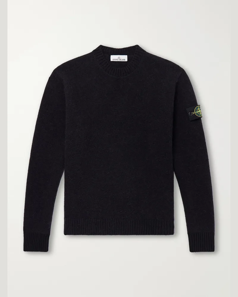 Stone Island Wool-Blend Sweater Black