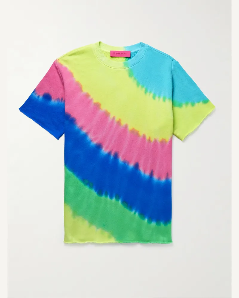 The Elder Statesman Rainbow Void T-Shirt aus Jersey aus einer Baumwoll-Kaschmirmischung mit Batikmuster Mehrfarbig