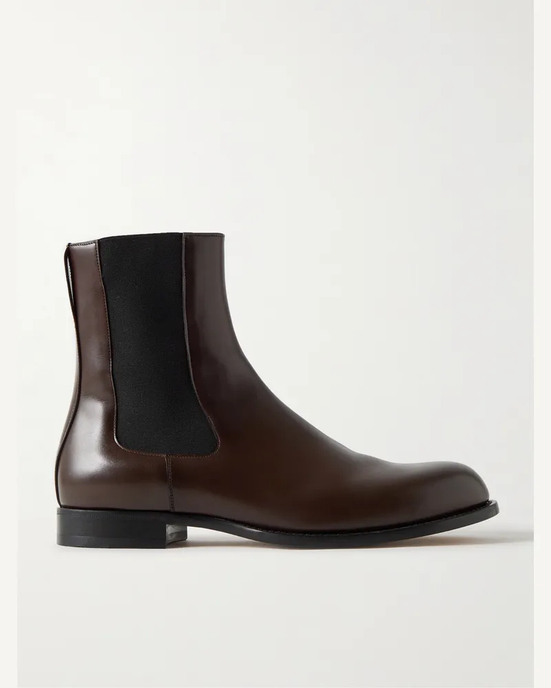 The Row Novus Chelsea Boots aus Leder Braun