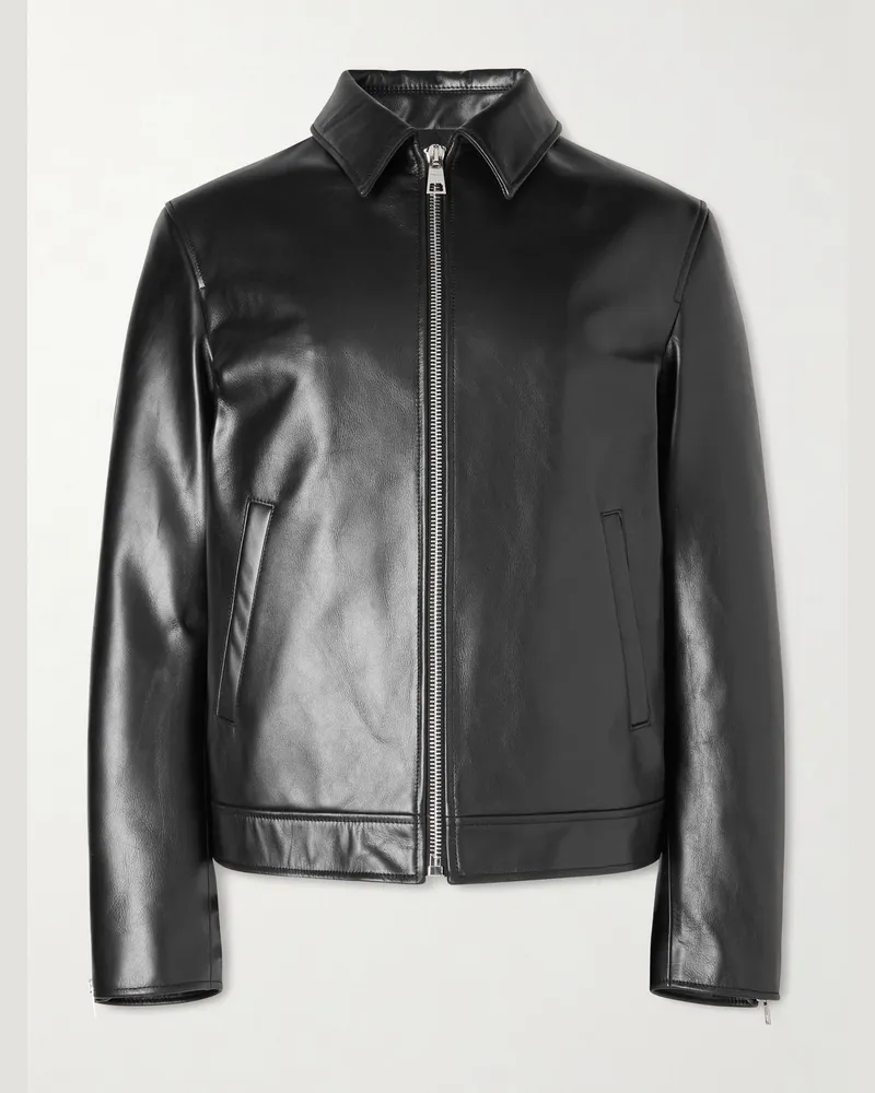 Givenchy Wattierte Jacke aus Leder Schwarz