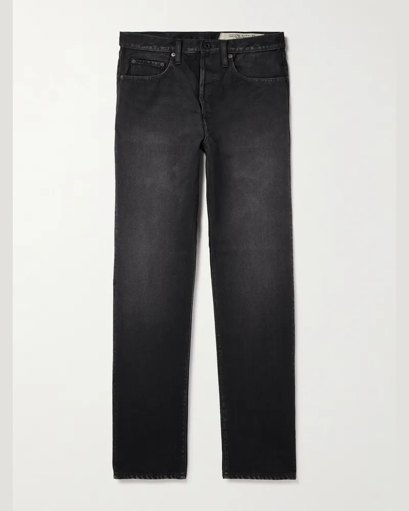 KAPITAL Monkey CISCO Slim-Fit Straight-Leg Jeans Black