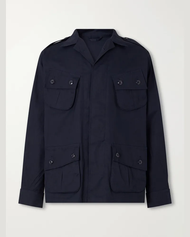 Fortela Jungle Cotton-Gabardine Jacket Blue