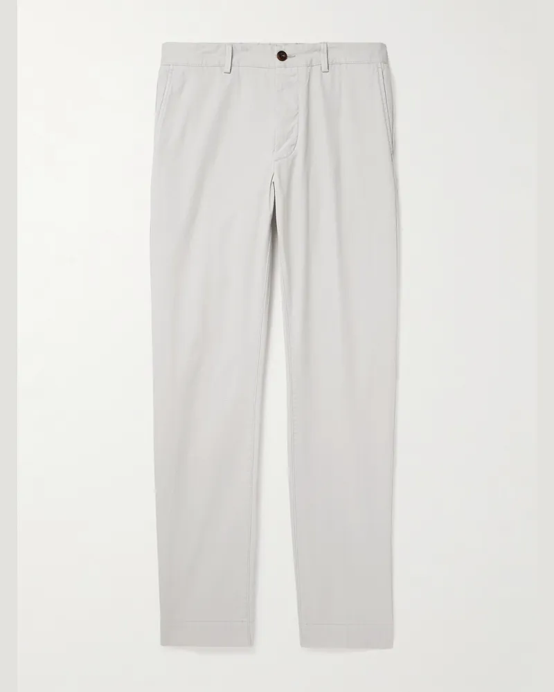 Sid Mashburn Field Straight-Leg Garment-Dyed Cotton-Twill Trousers Neutrals