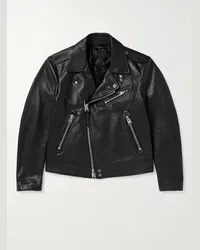 Tom Ford Bikerjacke aus vollnarbigem Leder Schwarz