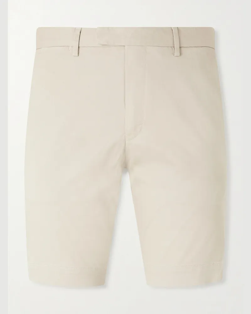 Ralph Lauren Greenwich Slim-Fit Straight-Leg Stretch-Cotton Chino Shorts Neutrals