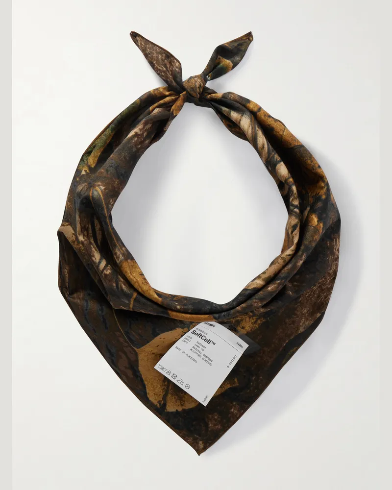 Satisfy Tuch aus „SoftCell™“-Material mit Camouflage-Print Braun