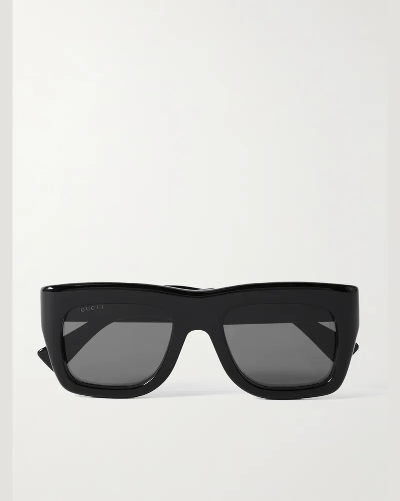 Gucci Oversize-Sonnenbrille mit D-Rahmen aus Azetat Schwarz