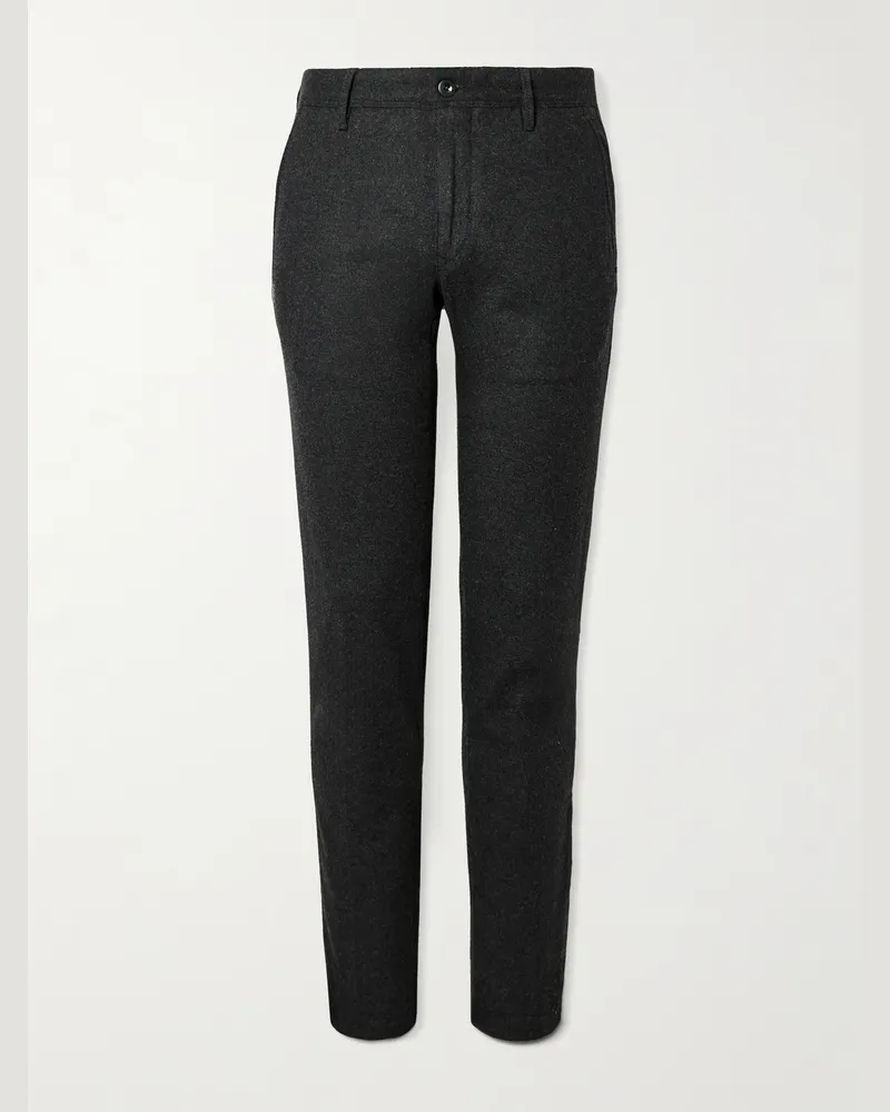 Incotex Schmal und gerade geschnittene Hose aus einer Schurwollmischung Grau