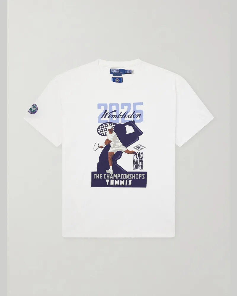 Ralph Lauren Wimbledon Printed Cotton-Jersey T-Shirt White