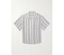 Tallis gestreiftes Hemd aus Baumwollgaze mit Reverskragen