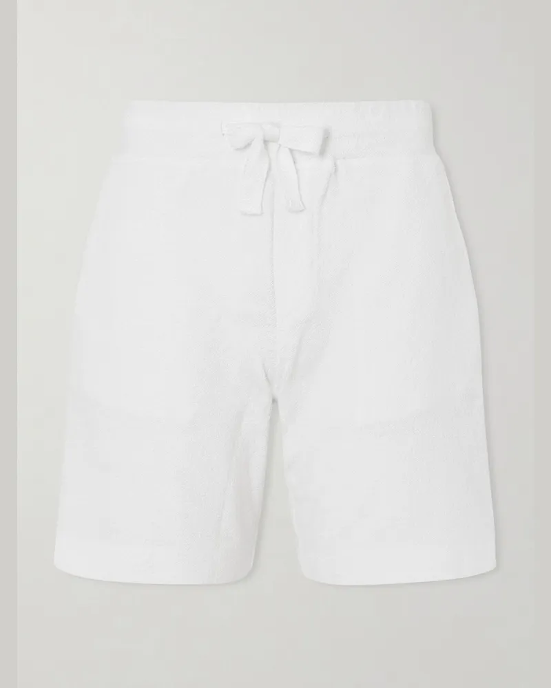Orlebar Brown Trevone Straight-Leg Cotton-Terry Shorts Neutrals